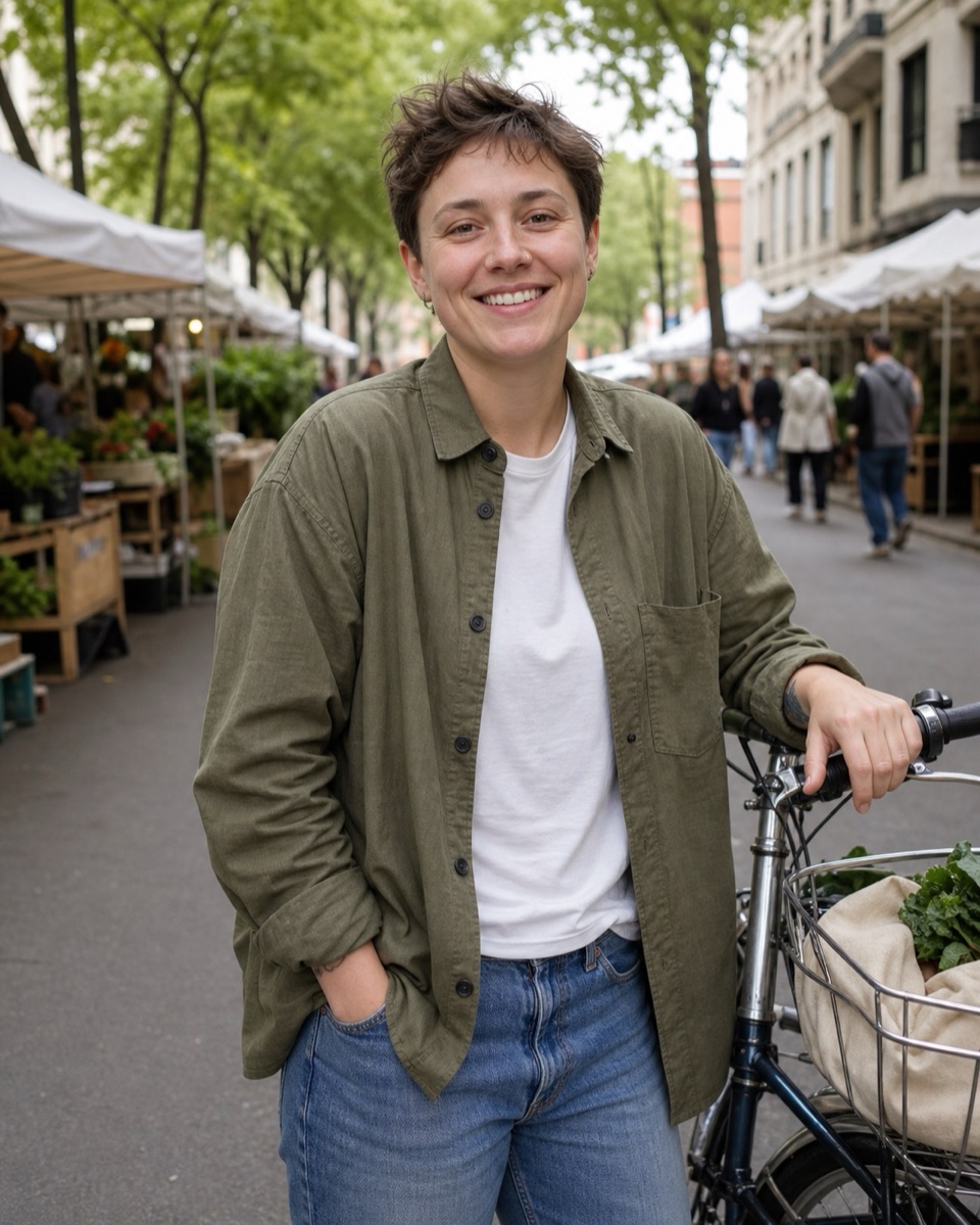 Example lead portrait at an outdoor market